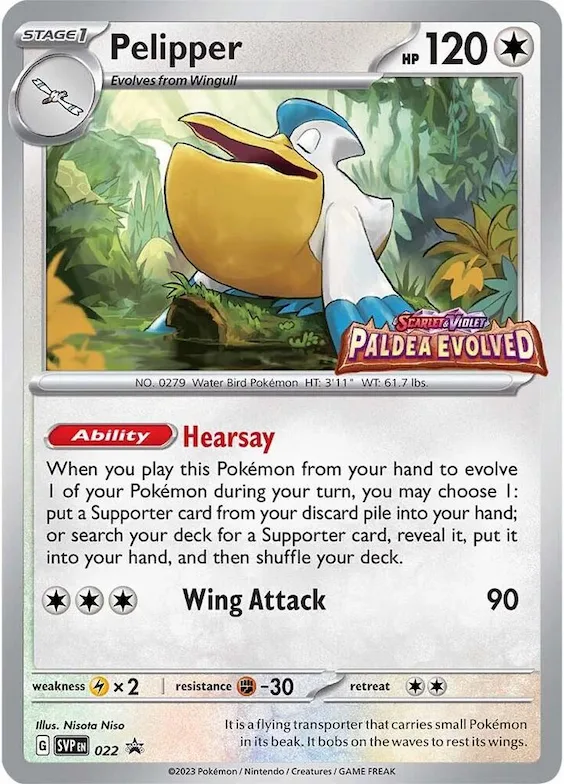 Pelipper - 022 (Prerelease) #22 – Scarlet & Violet Promo Cards