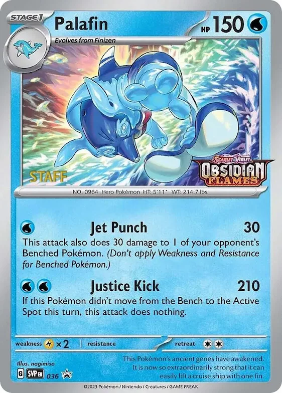 Palafin - 036 (Prerelease) [Staff] #36 – Scarlet & Violet Promo Cards