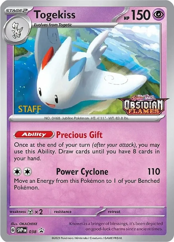 Togekiss - 038 (Prerelease) [Staff] #38 – Scarlet & Violet Promo Cards