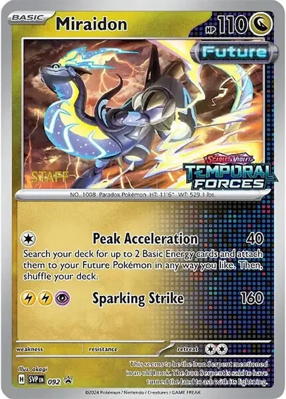 Miraidon - 092 (Prerelease) [Staff] #92 – Scarlet & Violet Promo Cards