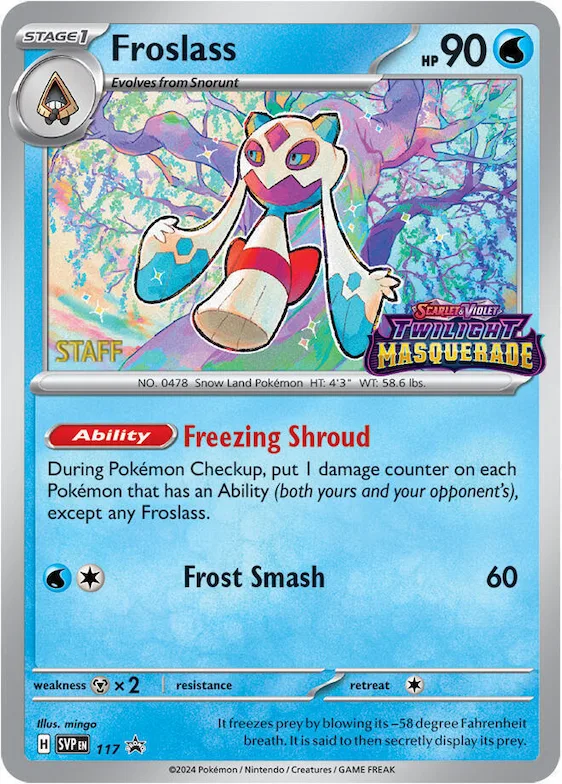 Froslass - 117 (Prerelease) [Staff] #117 – Scarlet & Violet Promo Cards