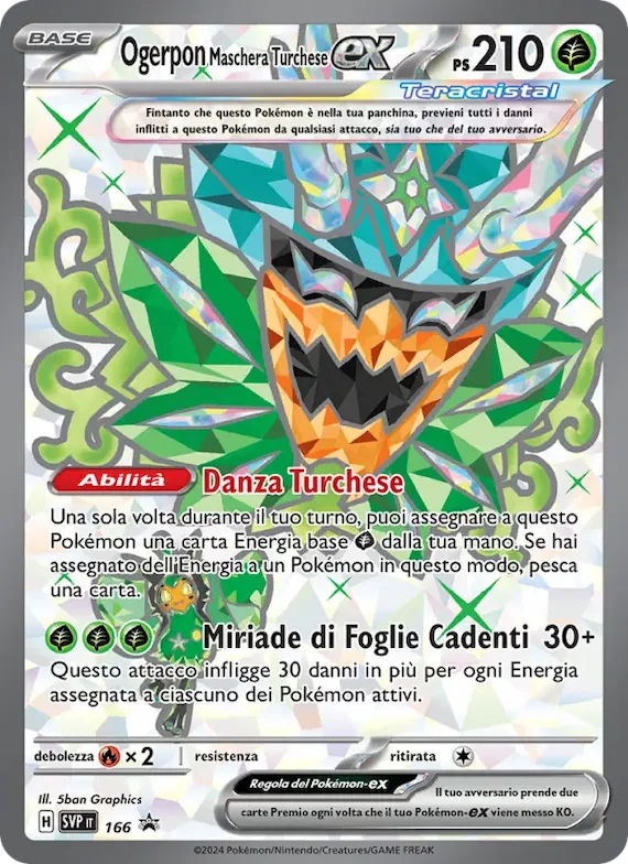 Ogerpon Maschera Turchese-ex 166 – SVP Black Star Promos