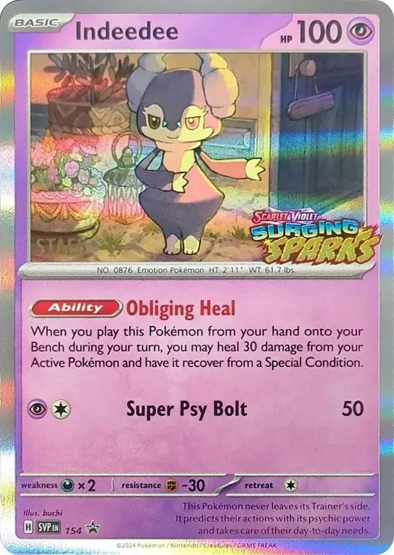 Indeedee - 154 (Staff) #154 – Scarlet & Violet Promo Cards