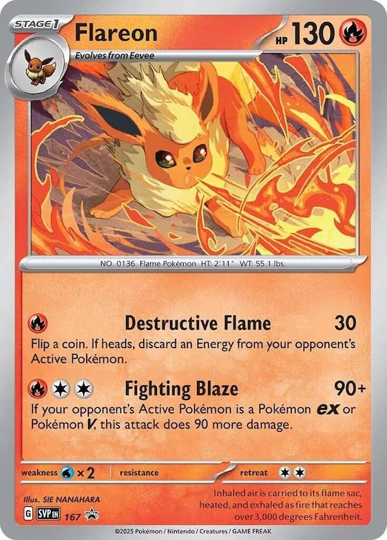 Flareon - 167 (Cosmos Holo) #167 – Scarlet & Violet Promo Cards