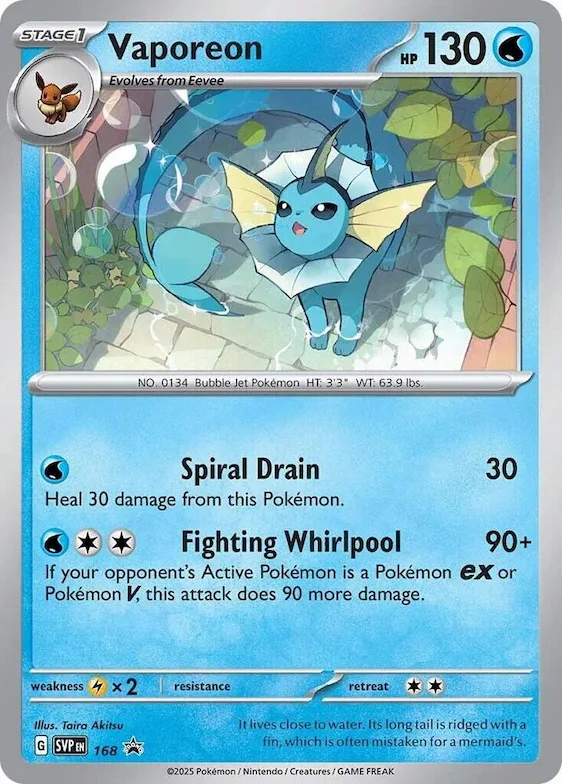 Vaporeon - 168 (Cosmos Holo) #168 – Scarlet & Violet Promo Cards