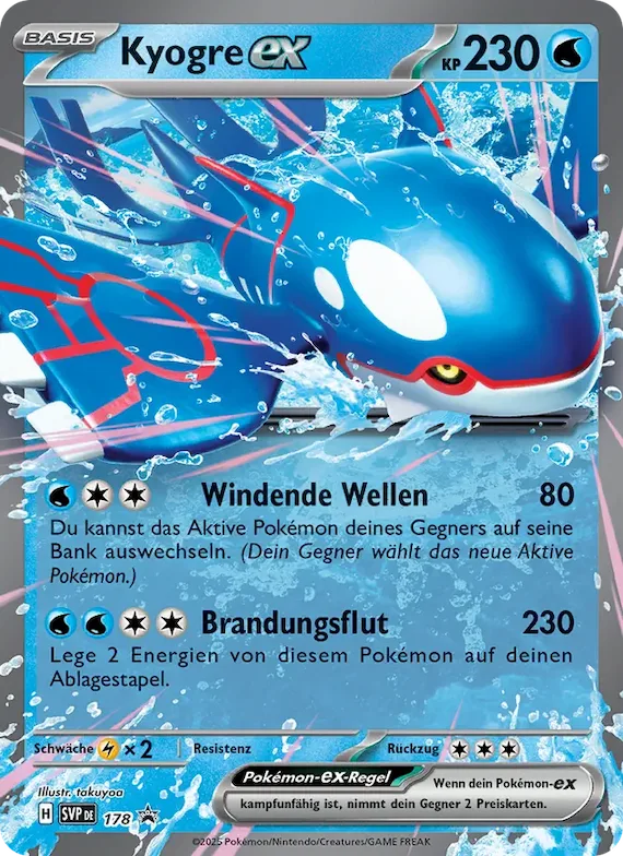 Kyogre-ex 178 – SVP Black Star Promos