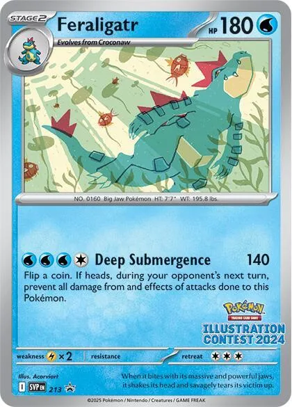 Feraligatr - 213 (Illustration Contest 2024) #213 – Scarlet & Violet Promo Cards