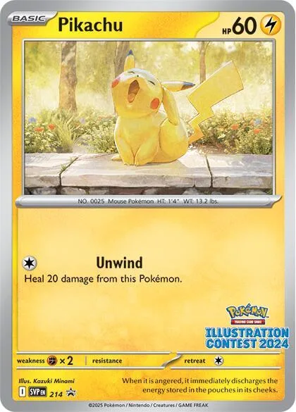 Pikachu - 214 (Illustration Contest 2024) #214 – Scarlet & Violet Promo Cards