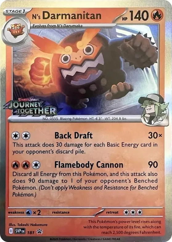 N's Darmanitan - 181 (Prerelease) #181 – Scarlet & Violet Promo Cards