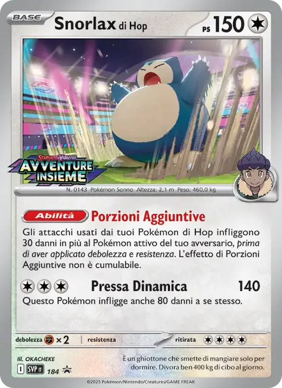 Snorlax di Hop 184 – SVP Black Star Promos