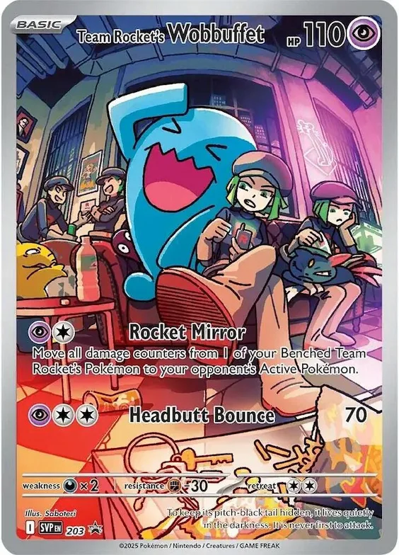 Team Rocket's Wobbuffet #203 – Scarlet & Violet Promo Cards