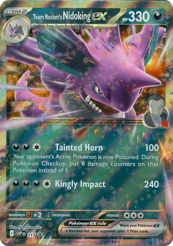 Team Rocket's Nidoking ex - 217 #217 – Scarlet & Violet Promo Cards