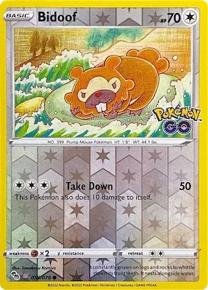 Bidoof (Peelable Ditto) #59 – Pokémon GO