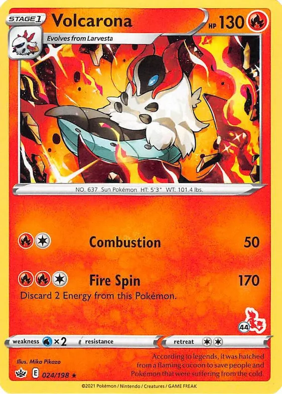 Volcarona (#44 Cinderace Stamped) #24 – Battle Academy 2022