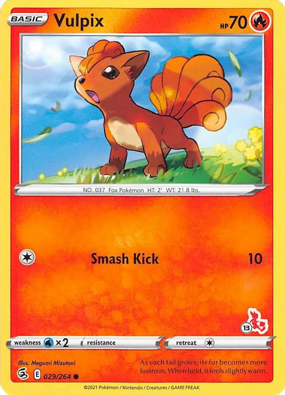 Vulpix (#13 Cinderace Stamped) #29 – Battle Academy 2022