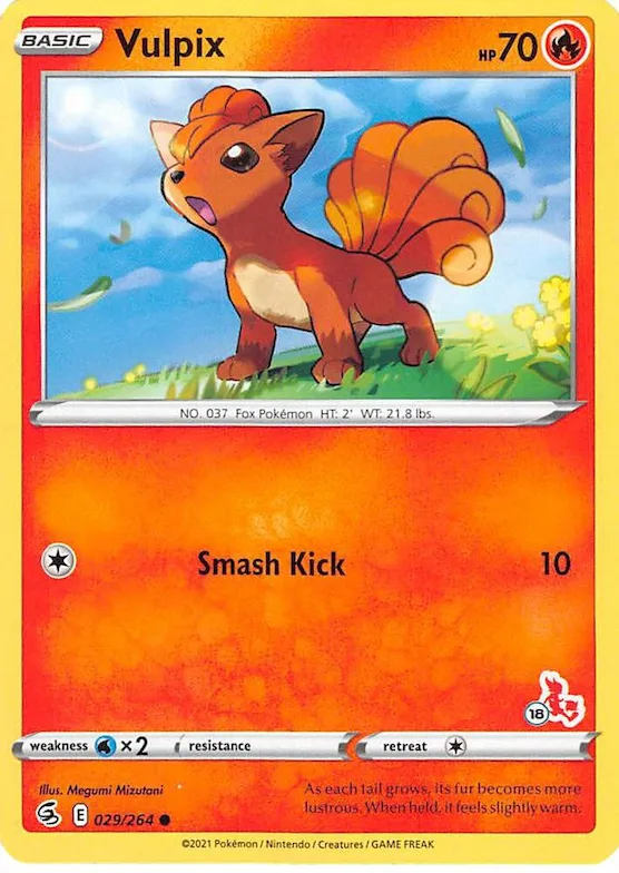 Vulpix (#18 Cinderace Stamped) #29 – Battle Academy 2022