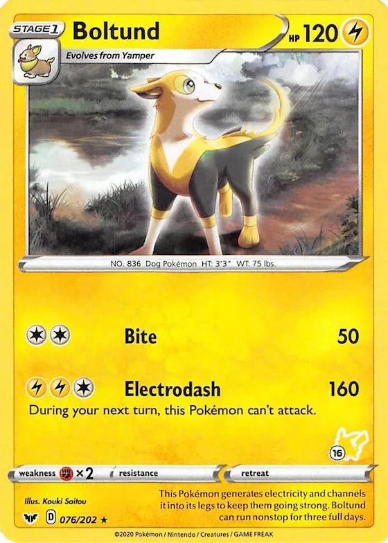 Boltund (#16 Pikachu Stamped) #76 – Battle Academy 2022