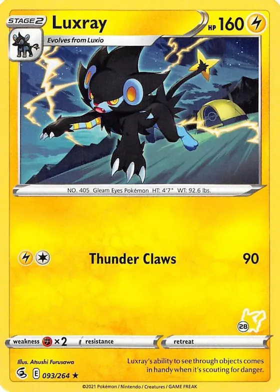 Luxray (#28 Pikachu Stamped) #93 – Battle Academy 2022