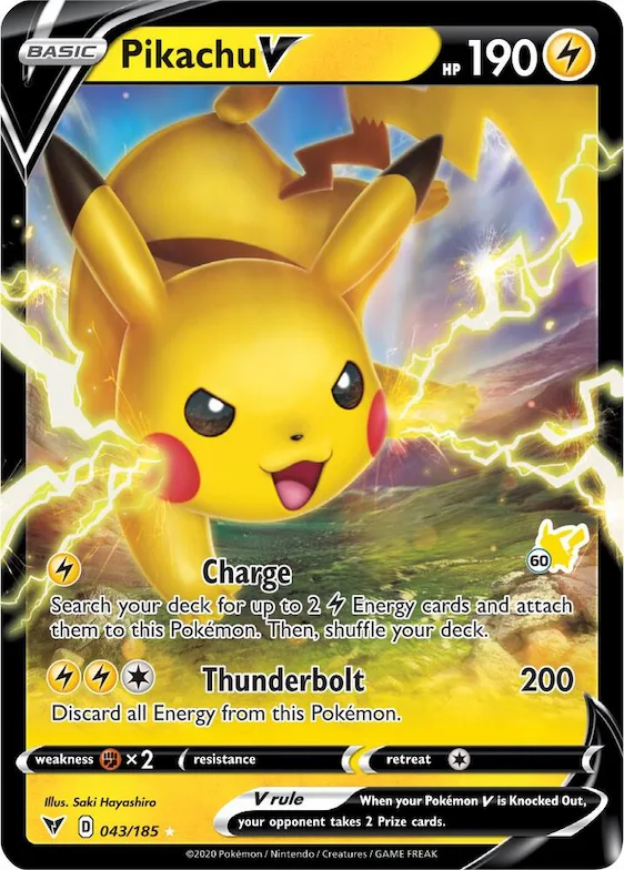 Pikachu V (#60 Pikachu Stamped) #43 – Battle Academy 2022