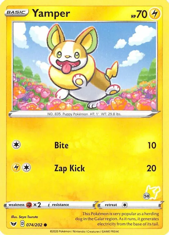 Yamper (#58 Pikachu Stamped) #74 – Battle Academy 2022