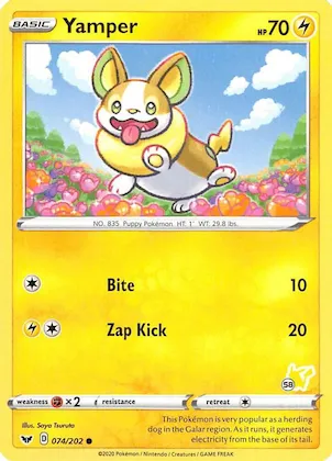 Yamper (#58 Pikachu Stamped) #74 – Battle Academy 2022
