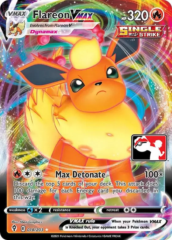 Flareon VMAX #18 – Prize Pack Series Cards