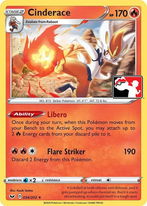Cinderace #34 – Prize Pack Series Cards
