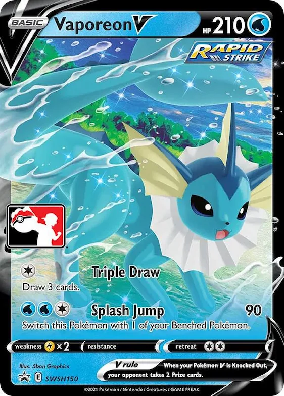 Vaporeon V #swsh150 – Prize Pack Series Cards