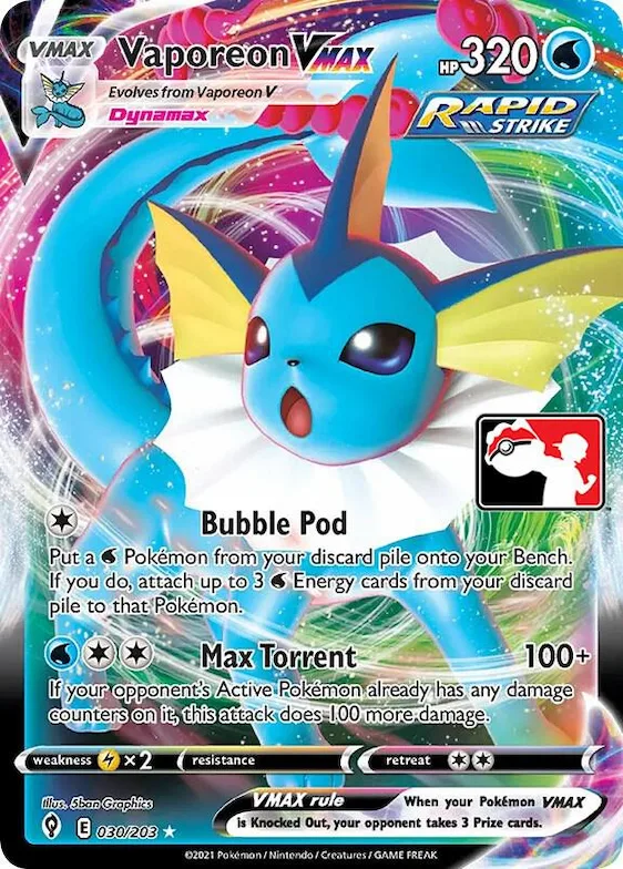 Vaporeon VMAX #30 – Prize Pack Series Cards
