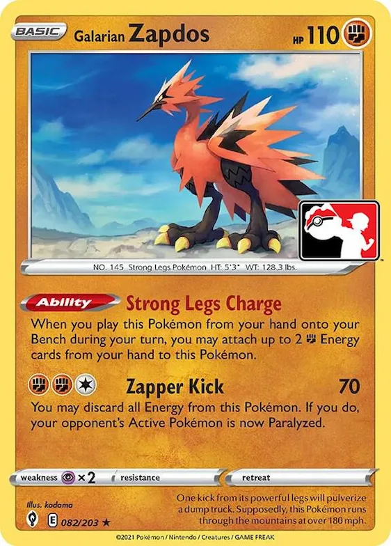 Galarian Zapdos #82 – Prize Pack Series Cards