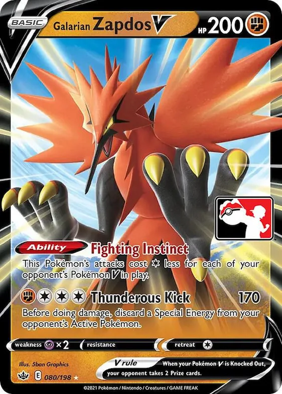 Galarian Zapdos V #80 – Prize Pack Series Cards