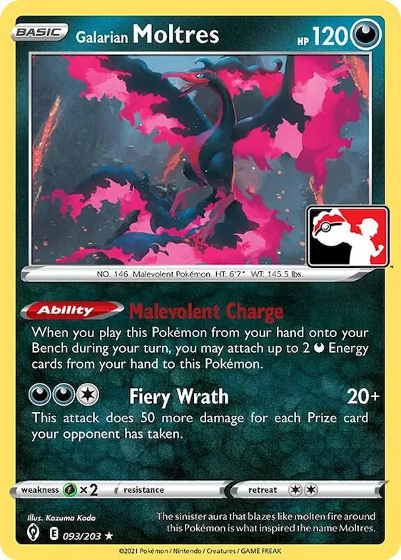 Galarian Moltres #93 – Prize Pack Series Cards