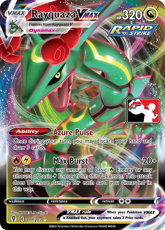 Rayquaza VMAX #111 – Prize Pack Series Cards