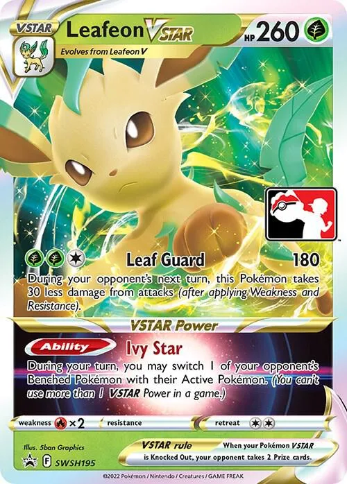 Leafeon VSTAR #swsh195 – Prize Pack Series Cards