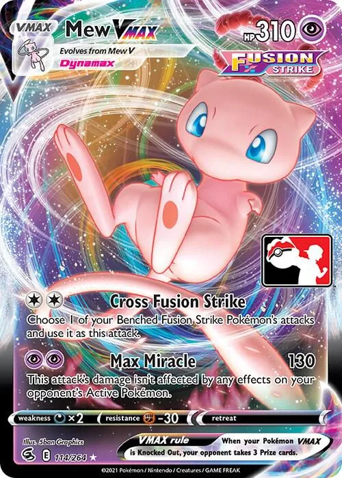 Mew VMAX #114 – Prize Pack Series Cards