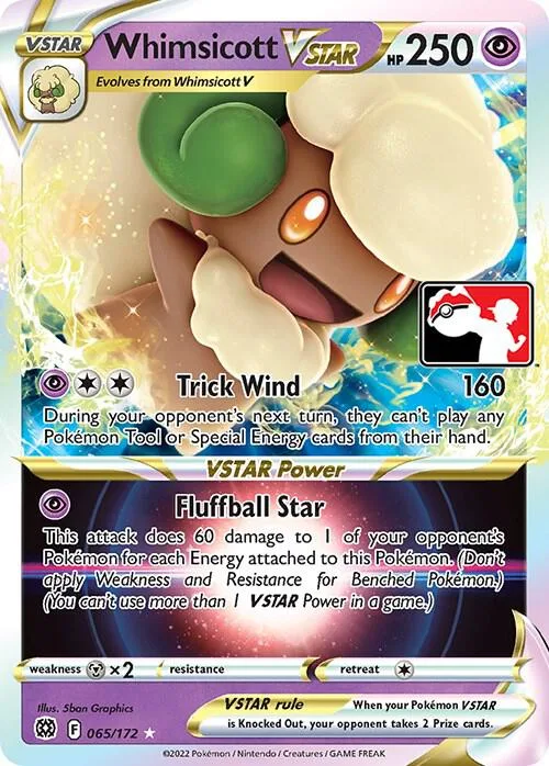 Whimsicott VSTAR #65 – Prize Pack Series Cards