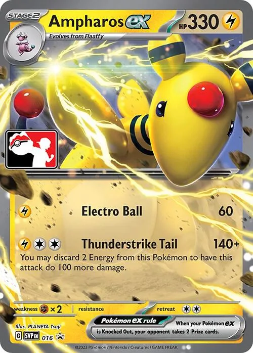 Ampharos ex #16 – Prize Pack Series Cards