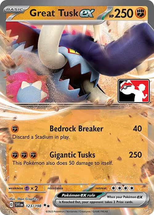 Great Tusk ex #123 – Prize Pack Series Cards