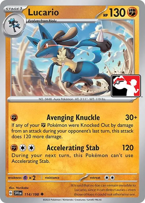 Lucario #114 – Prize Pack Series Cards