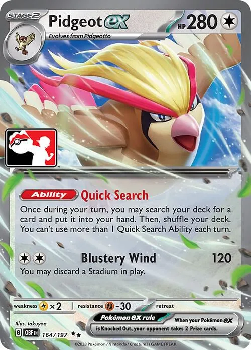 Pidgeot ex #164 – Prize Pack Series Cards