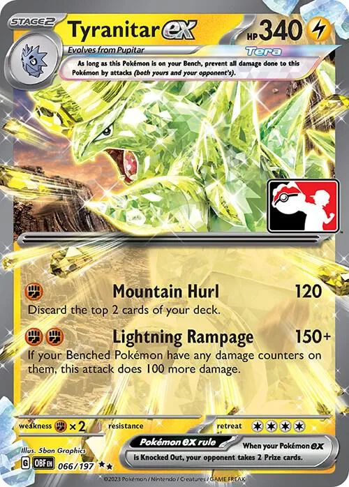Tyranitar ex #66 – Prize Pack Series Cards