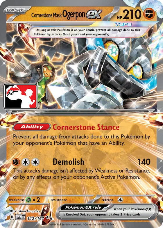 Cornerstone Mask Ogerpon ex #112 – Prize Pack Series Cards