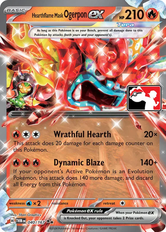 Hearthflame Mask Ogerpon ex #40 – Prize Pack Series Cards