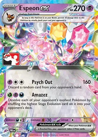 Espeon ex #34 – Prize Pack Series Cards