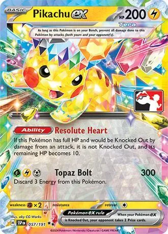 Pikachu ex #57 – Prize Pack Series Cards