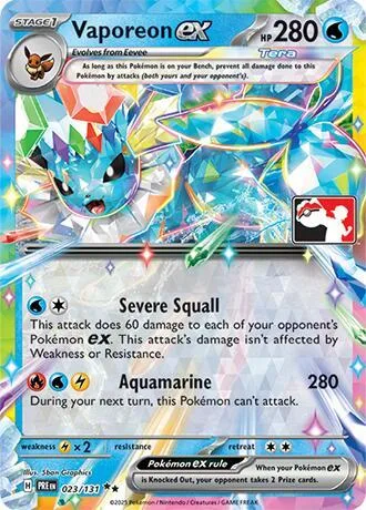 Vaporeon ex #23 – Prize Pack Series Cards