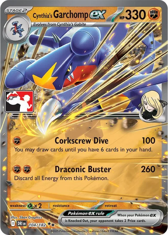 Cynthia's Garchomp ex #104 – Prize Pack Series Cards