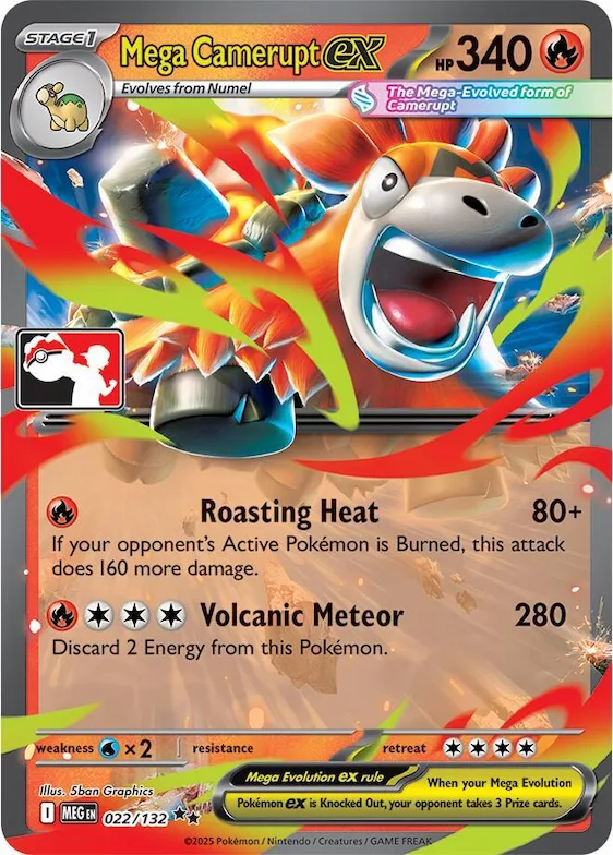 Mega Camerupt ex #22 – Prize Pack Series Cards
