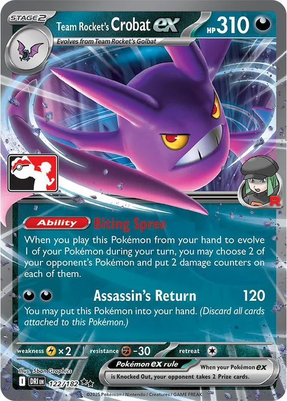 Team Rocket's Crobat ex #122 – Prize Pack Series Cards