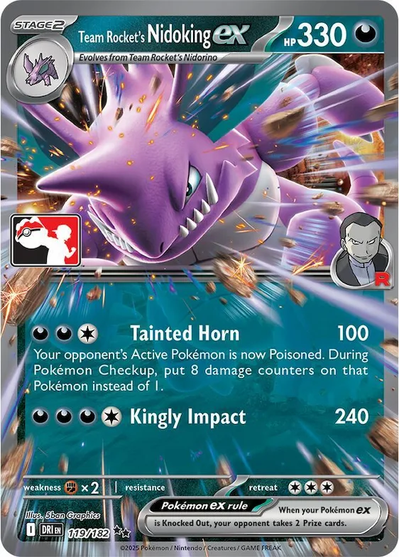 Team Rocket's Nidoking ex #119 – Prize Pack Series Cards